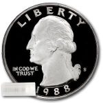 1988-S Washington Quarter 40-Coin Roll Proof
