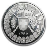 1988 Switzerland 1 oz Platinum Shooting Thaler Proof