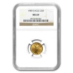 1989 1/10 oz American Gold Eagle MS-69 NGC