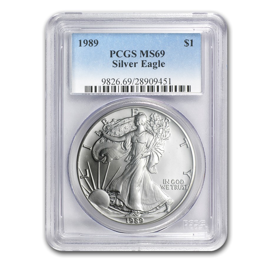 1989 American Silver Eagle MS-69 PCGS