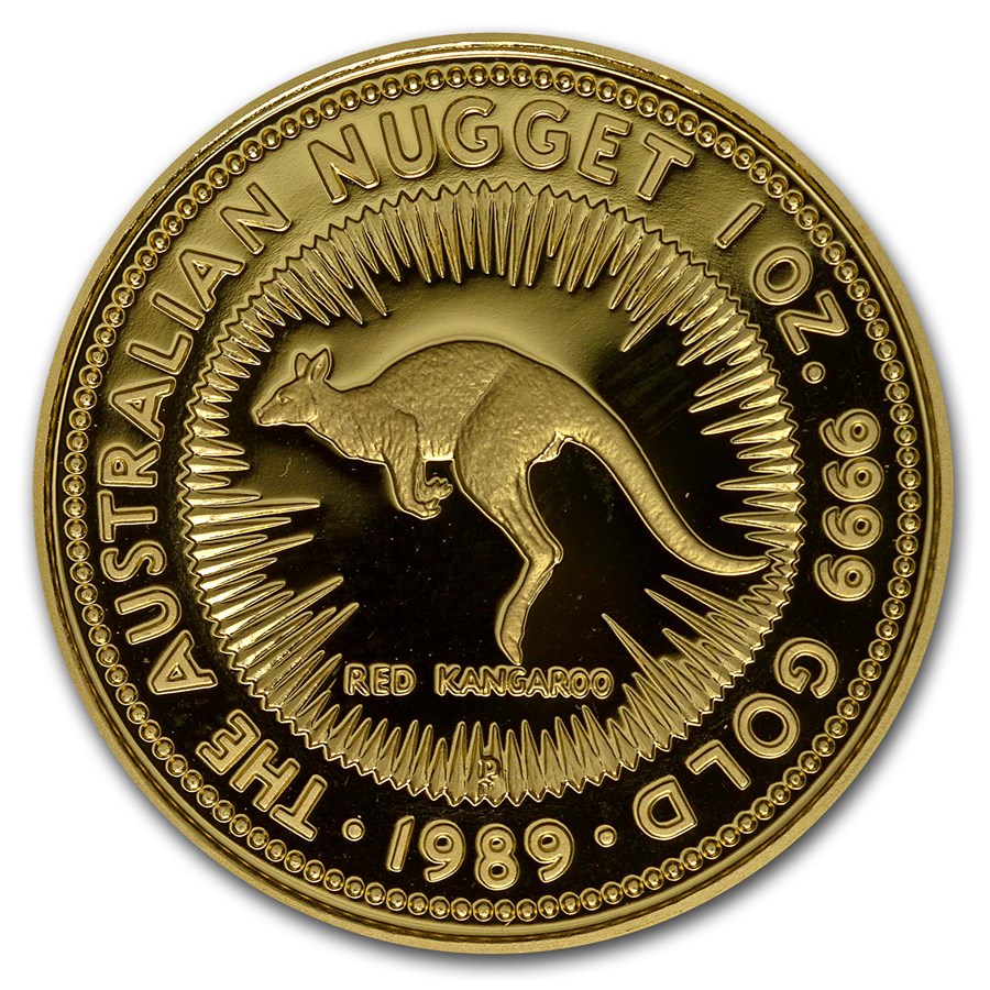 1989 Australia 1 oz Proof Gold Nugget