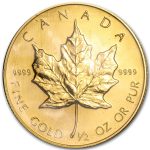 1989 Canada 1/2 oz Proof Gold Maple Leaf