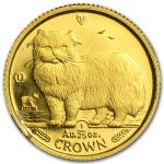 1989 Isle of Man 1/25 oz Gold Persian Cat