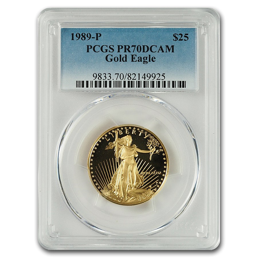 1989-P 1/2 oz Proof American Gold Eagle PR-70 DCAM PCGS