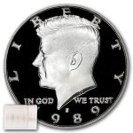 1989-S Kennedy Half Dollar 20-Coin Roll Proof