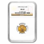 1990 1/10 oz American Gold Eagle MS-69 NGC
