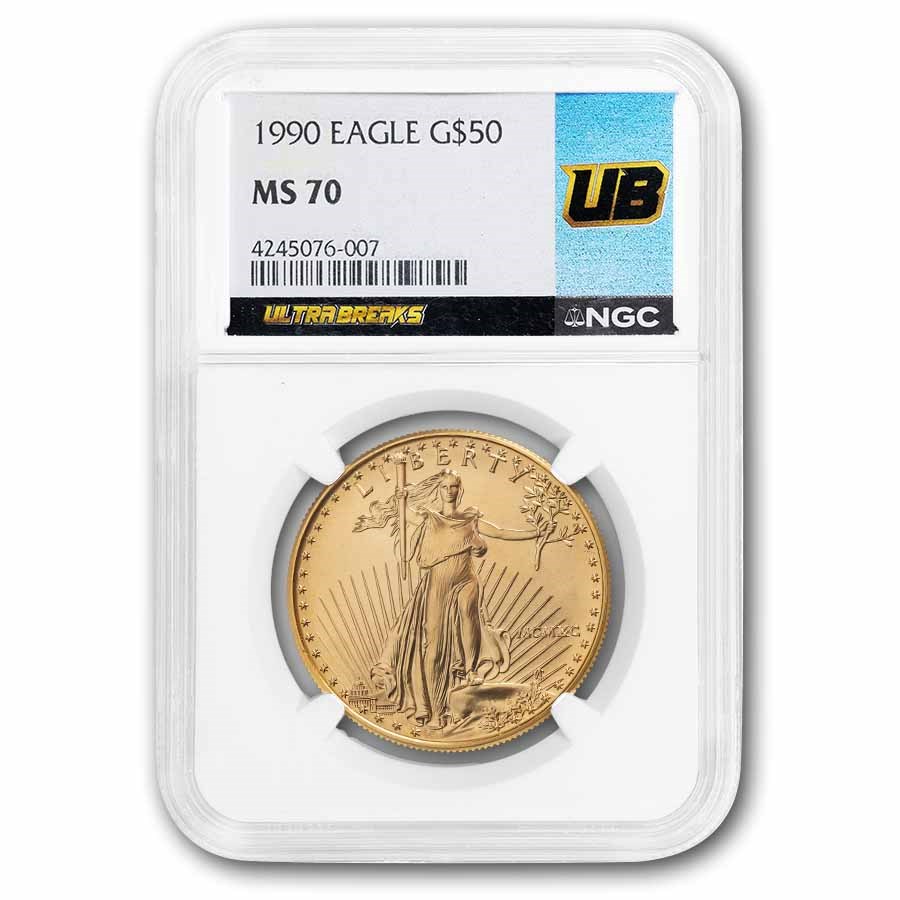 1990 1 oz American Gold Eagle MS-70 NGC