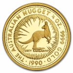 1990 Australia 1/4 oz Gold Nugget Proof