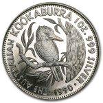 1990 Australia 1 oz Silver Kookaburra Proof