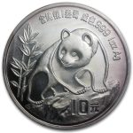 1990 China 1 oz Silver Panda Large Date BU (Sealed)