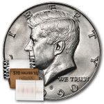 1990-D Kennedy Half Dollar 20-Coin Roll BU