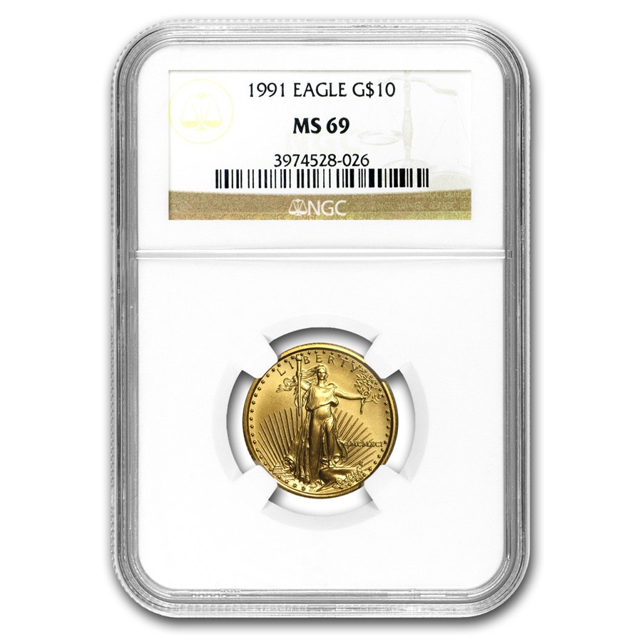 1991 1/4 oz American Gold Eagle MS-69 NGC