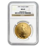 1991 1 oz American Gold Eagle MS-69 NGC