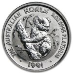 1991 Australia 1/4 oz Platinum Koala BU