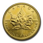 1991 Canada 1/4 oz Gold Maple Leaf BU
