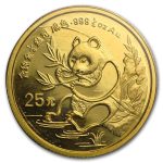 1991 China 1/4 oz Gold Panda Small Date BU (Sealed)