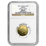 1991 China 1/4 oz Gold Panda Small Date MS-69 NGC