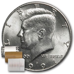 1991-D Kennedy Half Dollar 20-Coin Roll BU