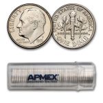 1991-D Roosevelt Dime 50-Coin Roll BU