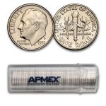 1991-P Roosevelt Dime 50-Coin Roll BU