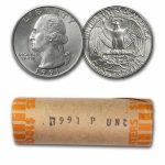1991-P Washington Quarter 40-Coin Roll BU