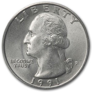 1991-P Washington Quarter BU