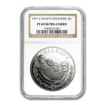 1991-S Mount Rushmore $1 Silver Commem PF-69 NGC