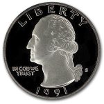 1991-S Washington Quarter Gem Proof