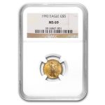 1992 1/10 oz American Gold Eagle MS-69 NGC
