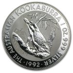 1992 Australia 1 oz Silver Kookaburra BU
