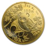1992 China 1 oz Gold Panda Large Date BU (Sealed)