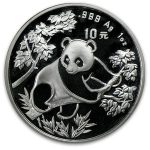 1992 China 1 oz Silver Panda Small Date BU (Capsule only)