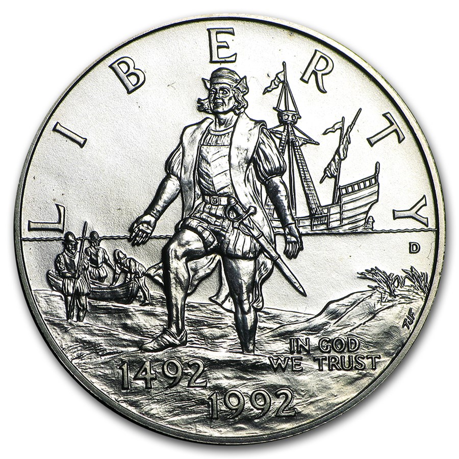 1992-D Columbus Quincentenary 1/2 Dollar Clad BU (Capsule only)