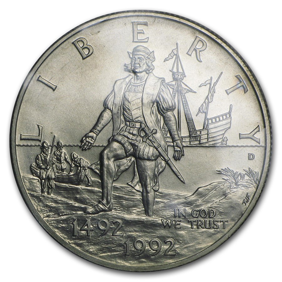 1992-D Columbus Quincentenary 1/2 Dollar Clad Commem BU (Box/COA)