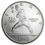 1992-D Olympic Baseball $1 Silver Commem BU (w/Box & COA)