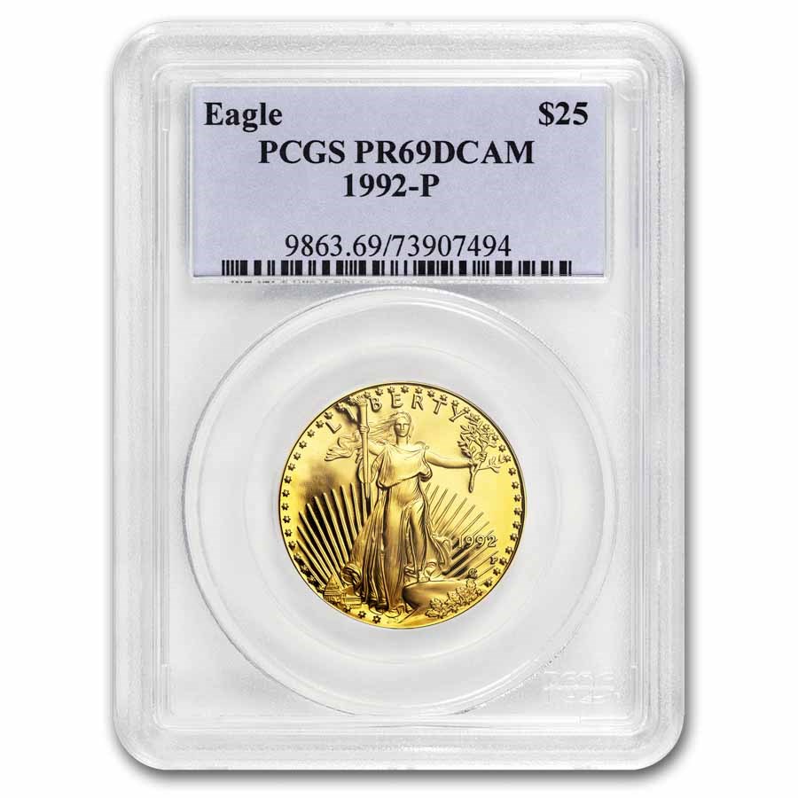 1992-P 1/2 oz Proof American Gold Eagle PR-69 PCGS
