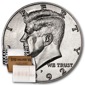 1992-P Kennedy Half Dollar 20-Coin Roll BU