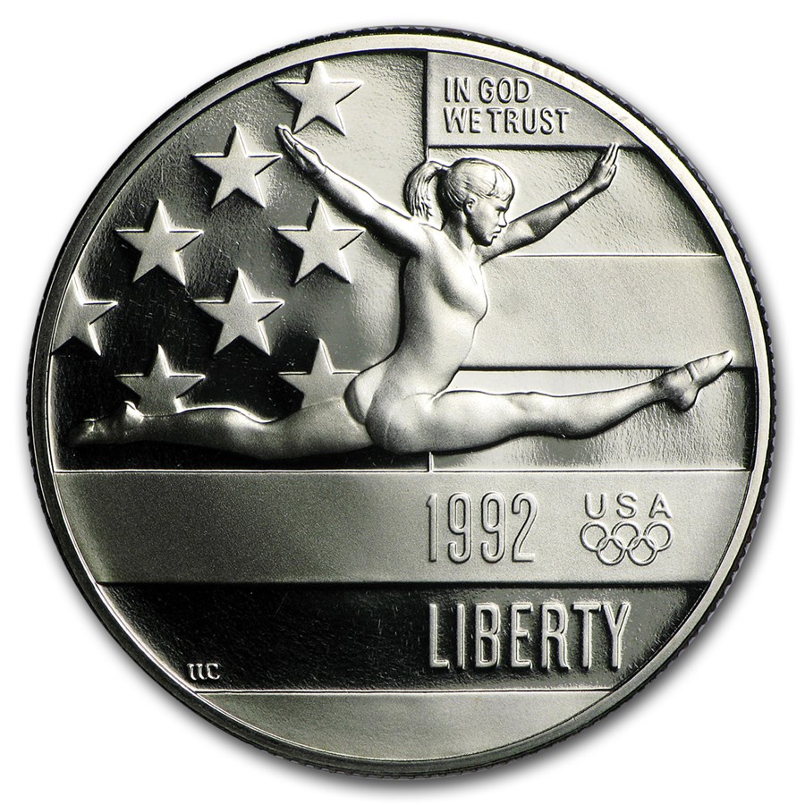 1992-P Olympic Gymnast 1/2 Dollar Clad Commem BU (Capsule Only)
