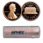 1992-S Lincoln Cent 50-Coin Roll Proof