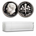 1992-S Roosevelt Dime 50-Coin Roll Proof