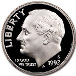 1992-S Roosevelt Dime Gem Proof
