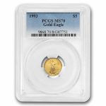 1993 1/10 oz American Gold Eagle MS-70 PCGS