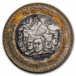 1993-1995 Mexico Bimetallic 50 Nuevos Pesos Avg Circ