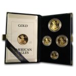 1993 4-Coin Proof American Gold Eagle Set (w/Box & COA)