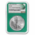 1993 American Silver Eagle MS-69 NGC (Green Holder)