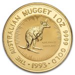 1993 Australia 1 oz Gold Kangaroo BU
