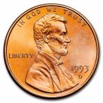 1993-D Lincoln Cent BU (Red)