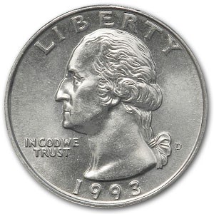 1993-D Washington Quarter BU
