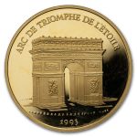 1993 France Proof Gold 500 Francs Arc De Triumph