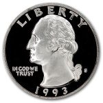 1993-S Washington Quarter Gem Proof